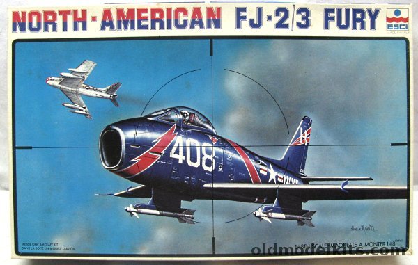 ESCI 1/48 North American Fury FJ-2 or FJ-3 - VMF-451 or VF-154, 4042 plastic model kit